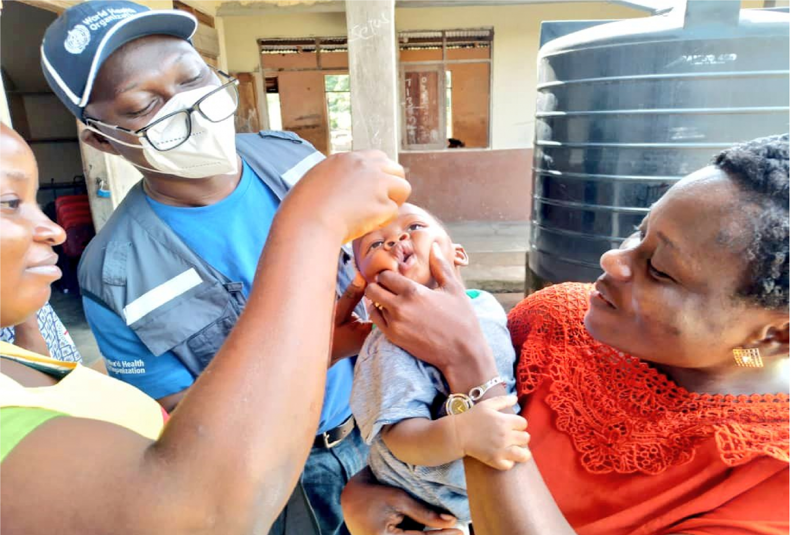 Accra, Ghana - Six months old Sefadzi Akorli from Adaklu in the Volta Region is among millions of Ghanaian children receiving the vaccine against polio variant type 2 this month. 