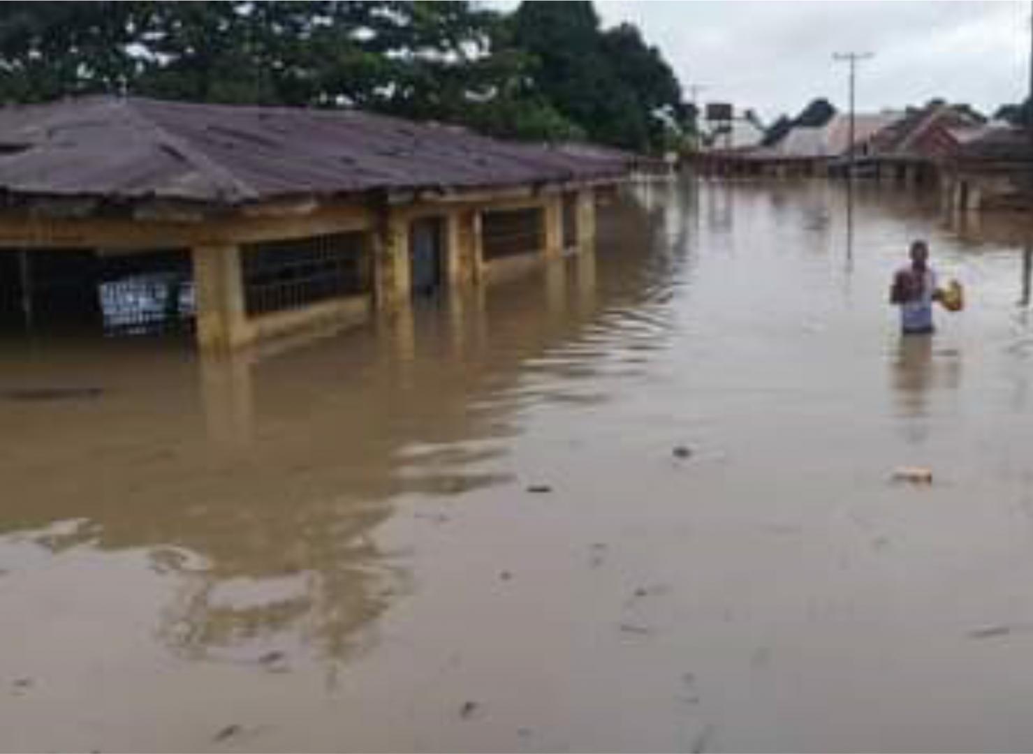 A health facility submerged in Lokoja, Kogi state
