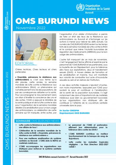 Bulletin mensuel OMS BURUNDI