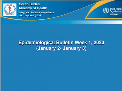 South Sudan weekly disease surveillance bulletin 2023