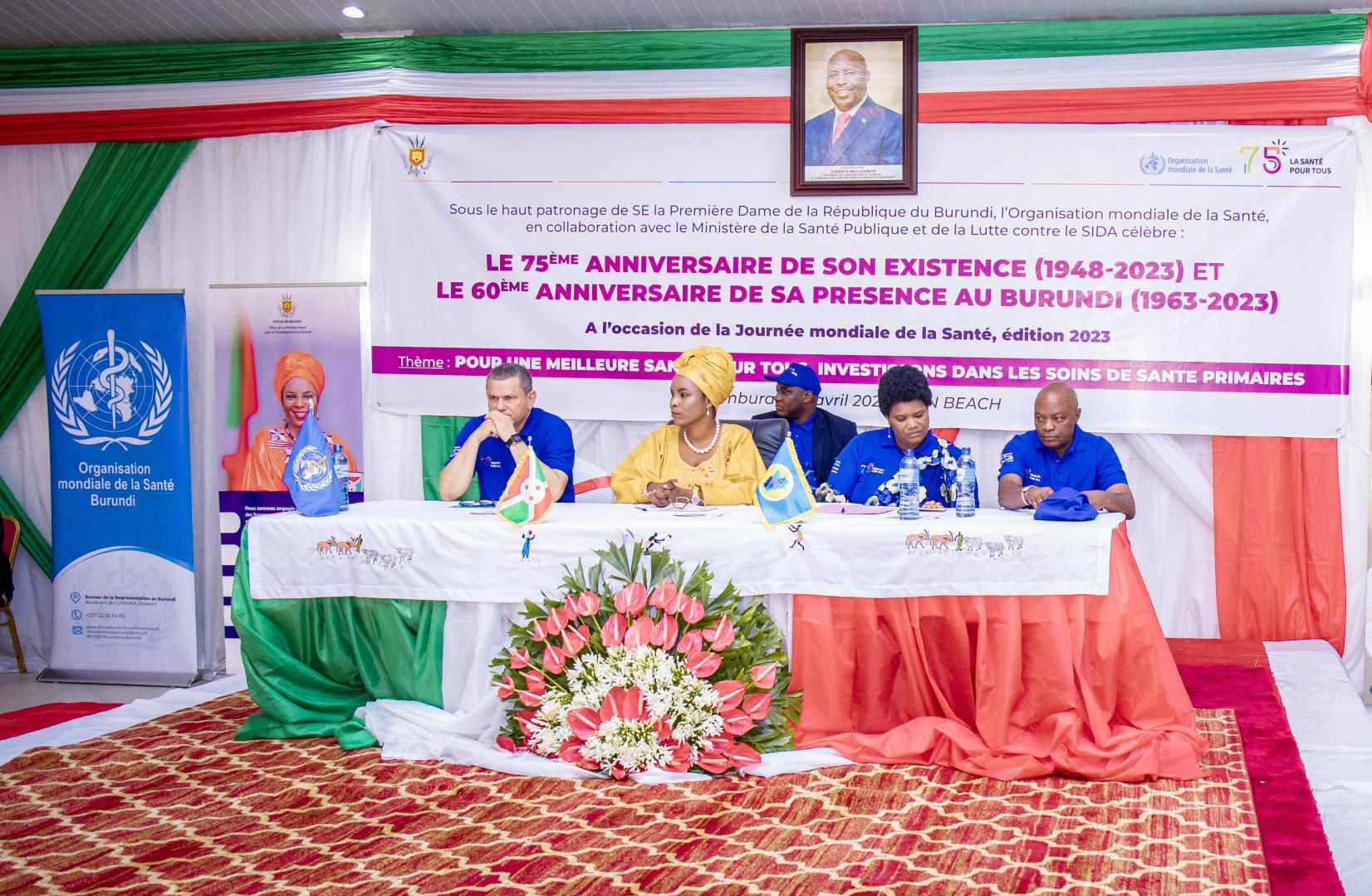Célébration des 75 ans de l’OMS et de la Journée mondiale de la Santé au Burundi : Un nouveau départ pour progresser vers la santé pour tous