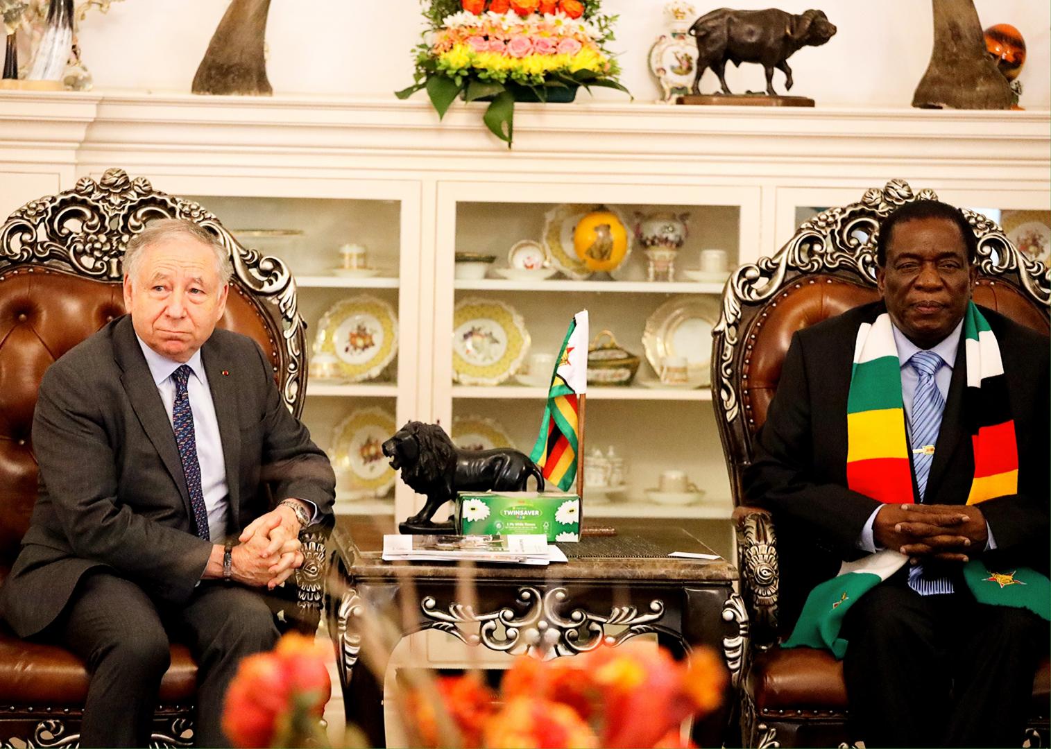 His Excellency President of Zimbabwe, Emmerson Mnangagwa and Jean Todt, the United Nations Secretary-General’s Special Envoy for Road Safety