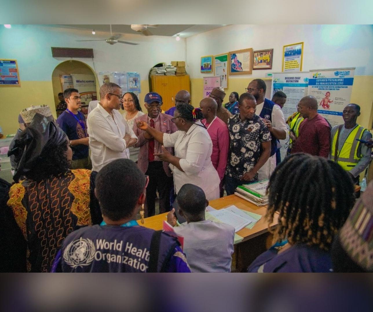 The Clinic In-Charge, Mrs Horsfall briefed the UN Chief of Staff, Mr Earle Courtenay Rattray on the Health Services Interventions in Family Health Clinic.jpg