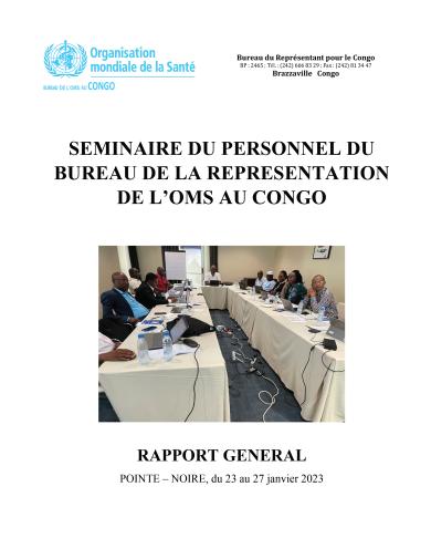 Séminaire du Personnel du Bureau de la Représentation de l'OMS au Congo