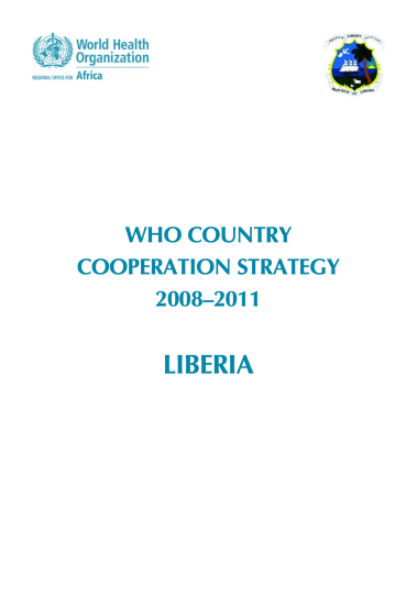 Liberia Country Cooperation Strategy 2008-2011