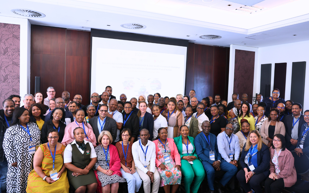 Group Photo at the National Bridging and One Health Framework five-day workshop was hosted from 4-8 September 2023, Johannesburg South Africa