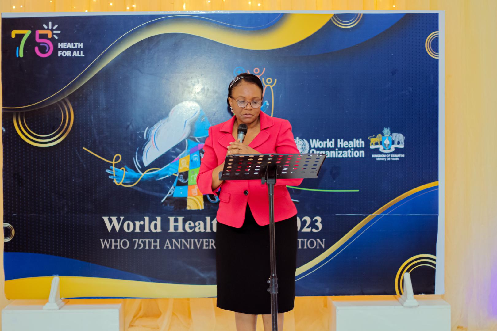 Dr Velephi Okello, Director of Health services Ministry of Health, is one of Eswatini policy makers who has pushed for better policies in the HIV/AIDS sphere. (Pictured during 2023 WHO@75 celebrations)