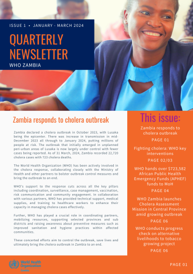 WHO Zambia Quarter One Newsletter (Jan - Mar 2024)