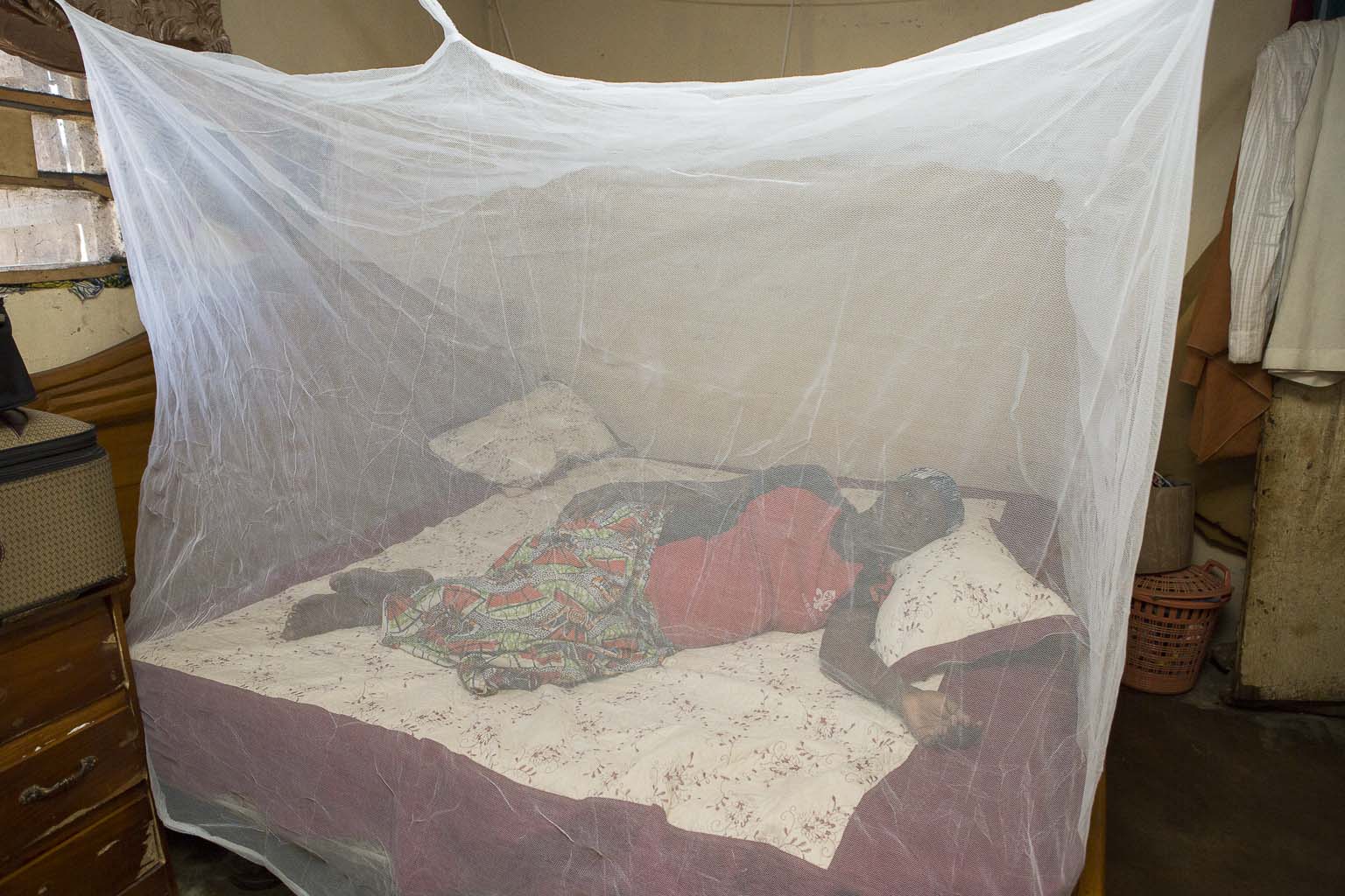 A household using a LLIN at her home to prevent mosquito