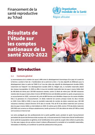 Financement de la santé reproductive au Tchad : résultats de l’étude sur les comptes nationaux de la santé 2020-2022