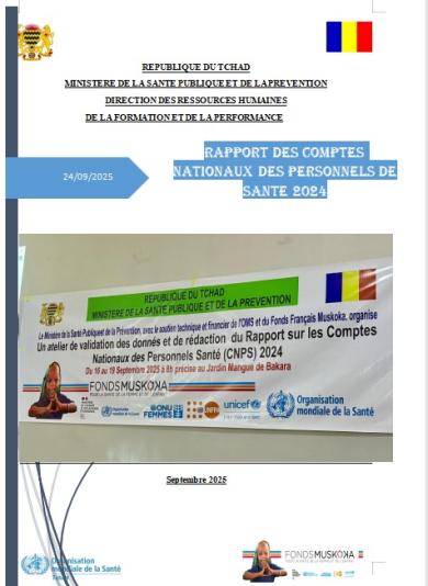 RAPPORT DES COMPTES NATIONAUX DES PERSONNELS DE SANTE 2024