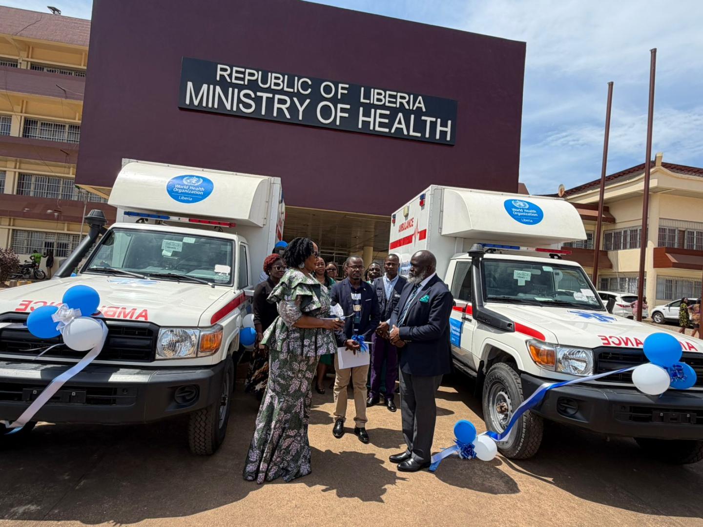 WHO strengthens emergency care in Liberia with handover of medically equipped ambulances and life-saving medical equipment and supplies