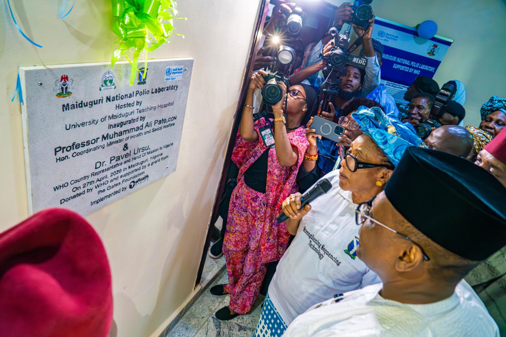During the unveiling of the Polio Lab