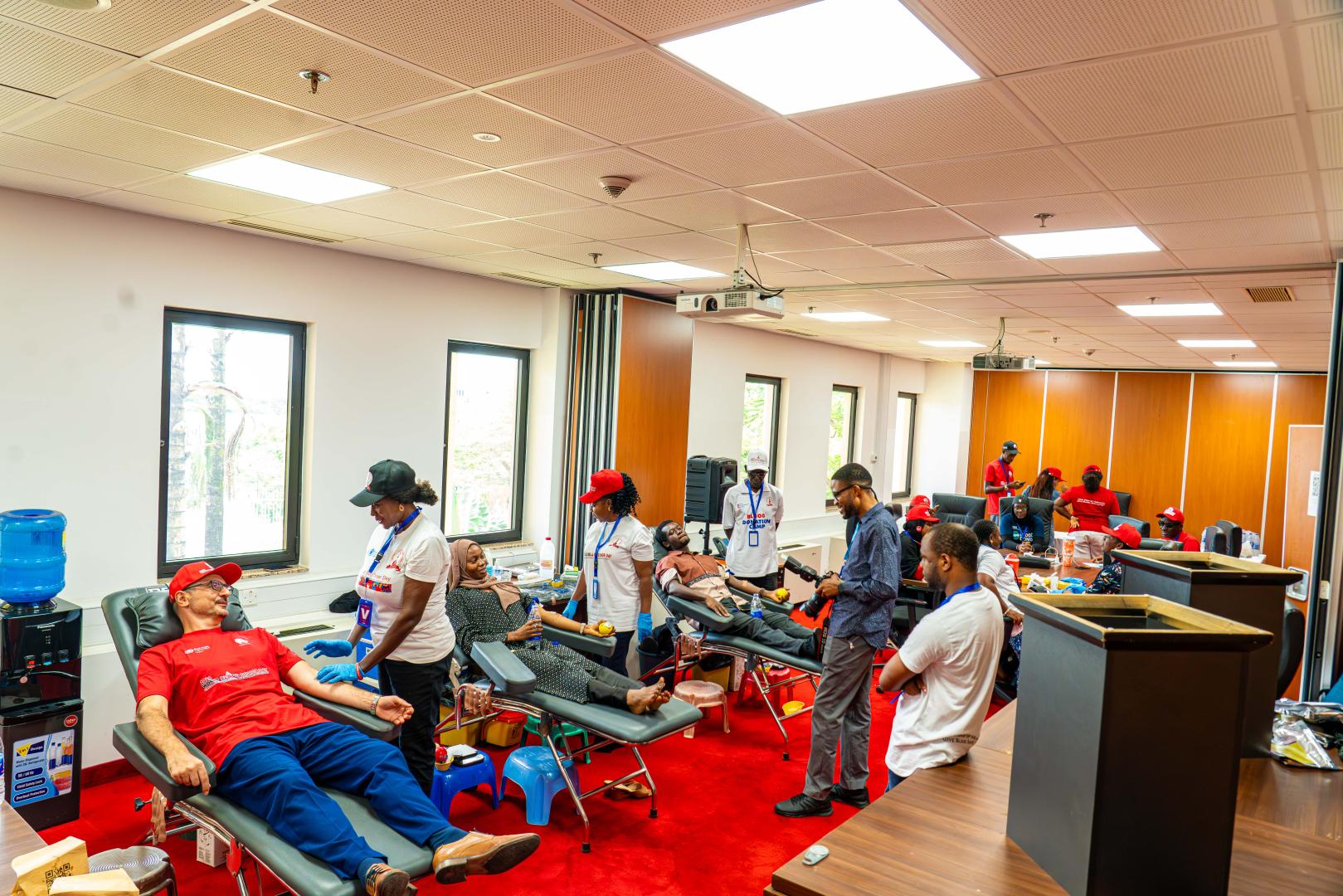 UN Colleagues during the Blood Donation Drive 