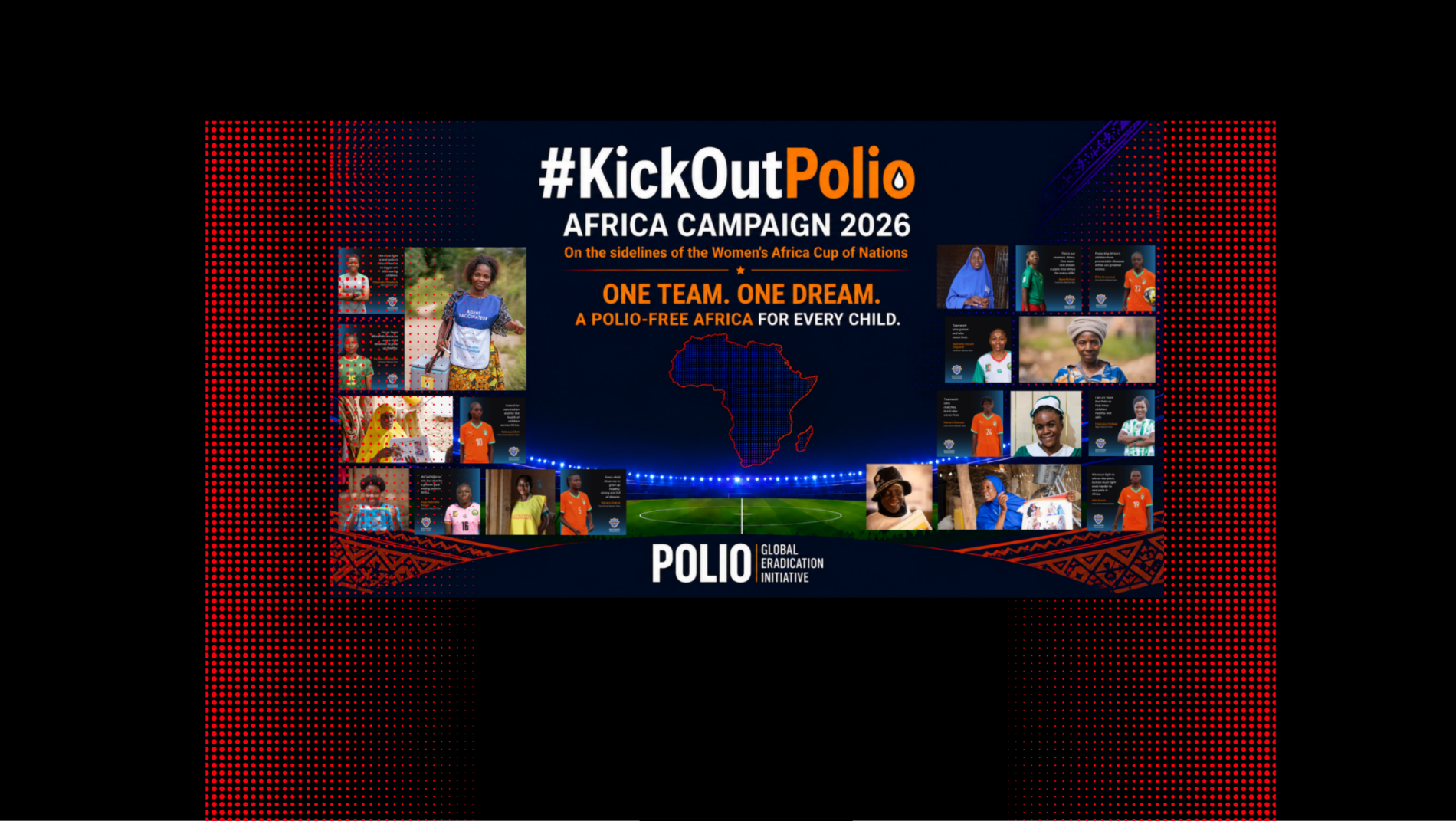 Women football stars team up to kick polio out of Africa