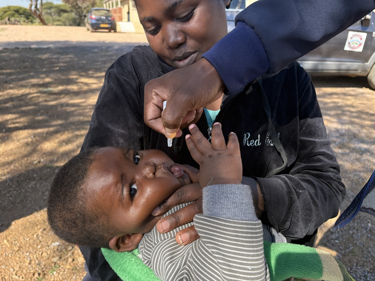 House to house polio vaccination campaign