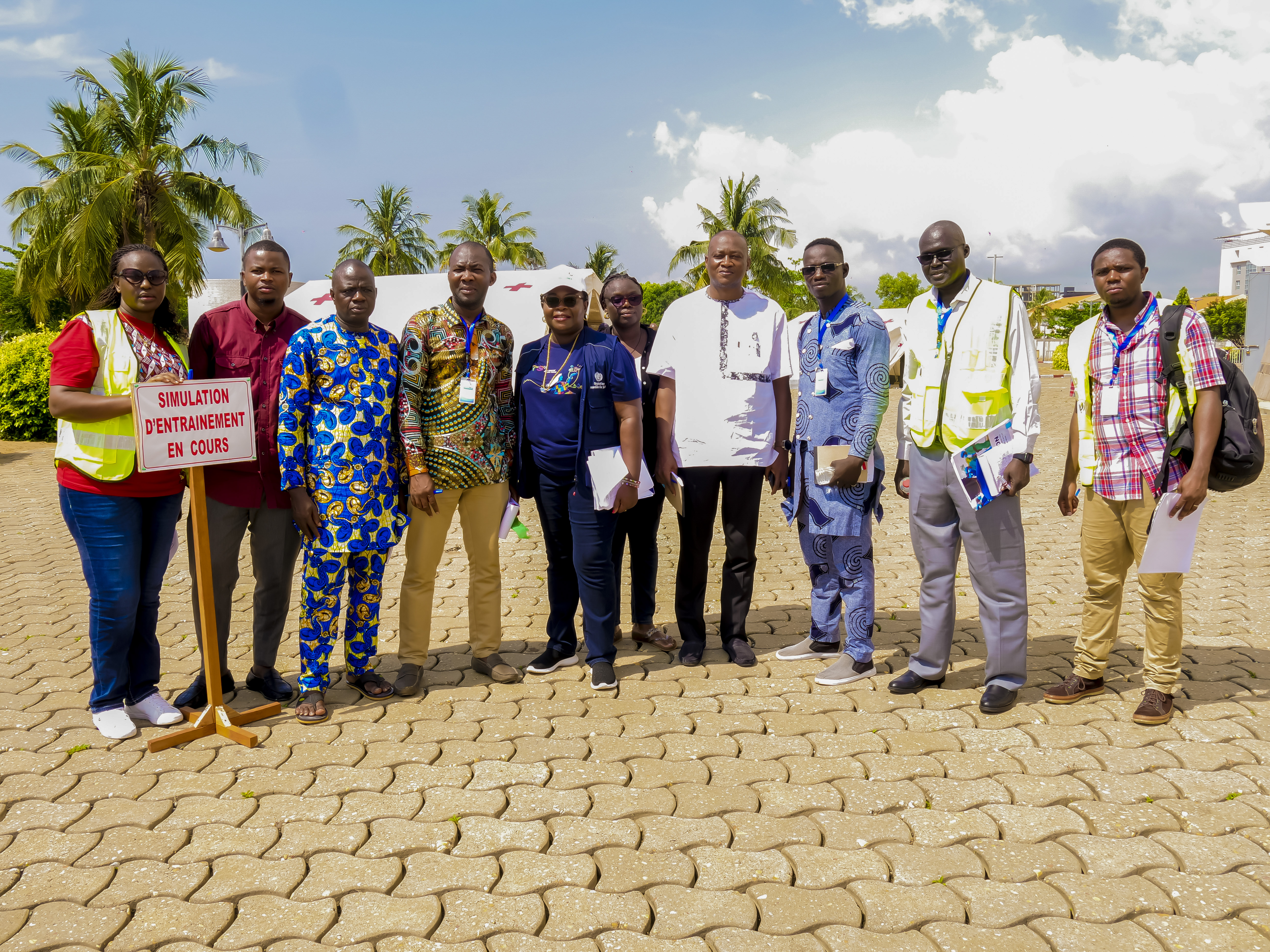 Exercice de simulation sur la gestion de l'afflux massif des grands brûlés au Bénin