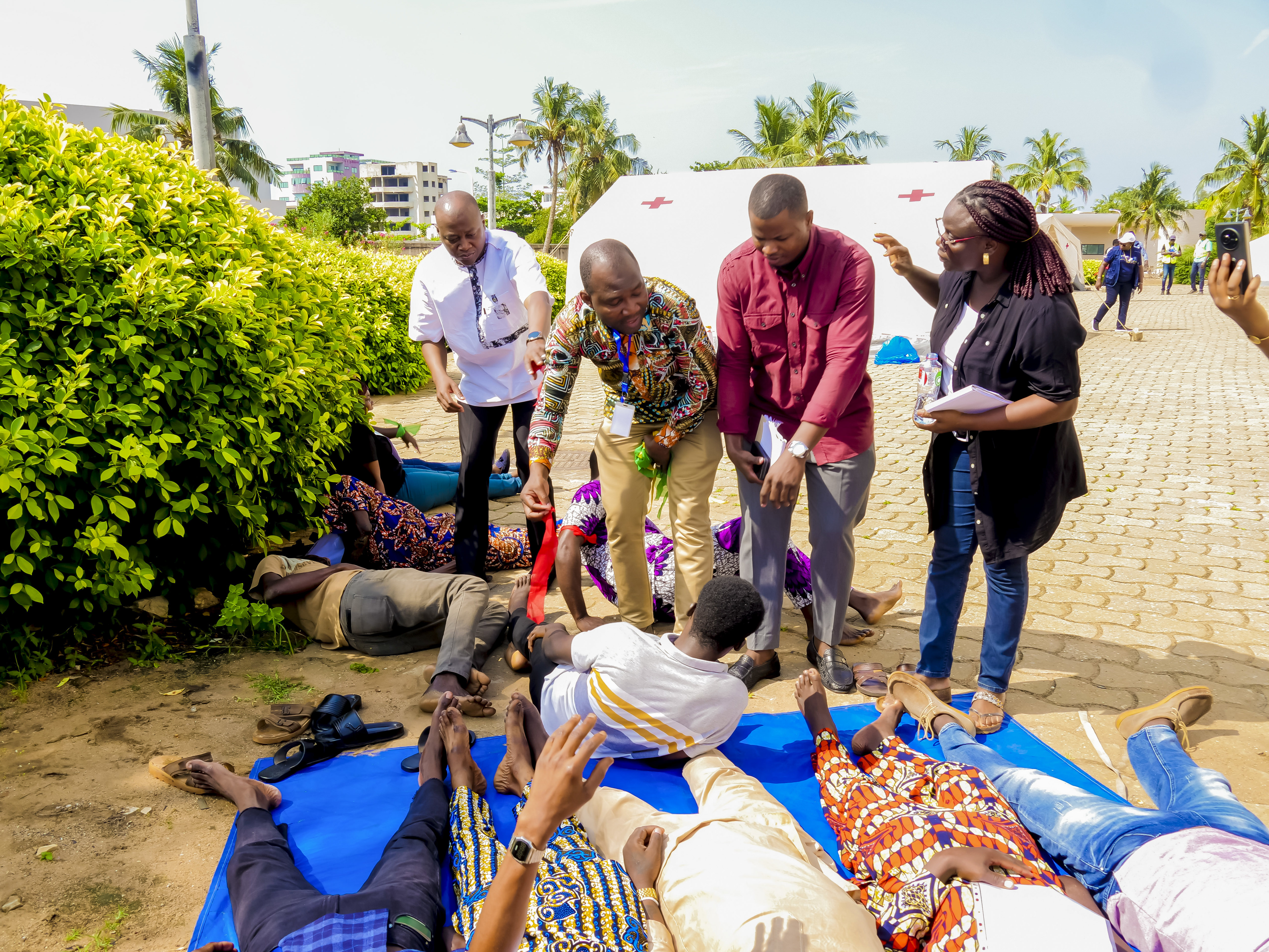 Exercice de simulation sur la gestion de l'afflux massif des grands brûlés au Bénin