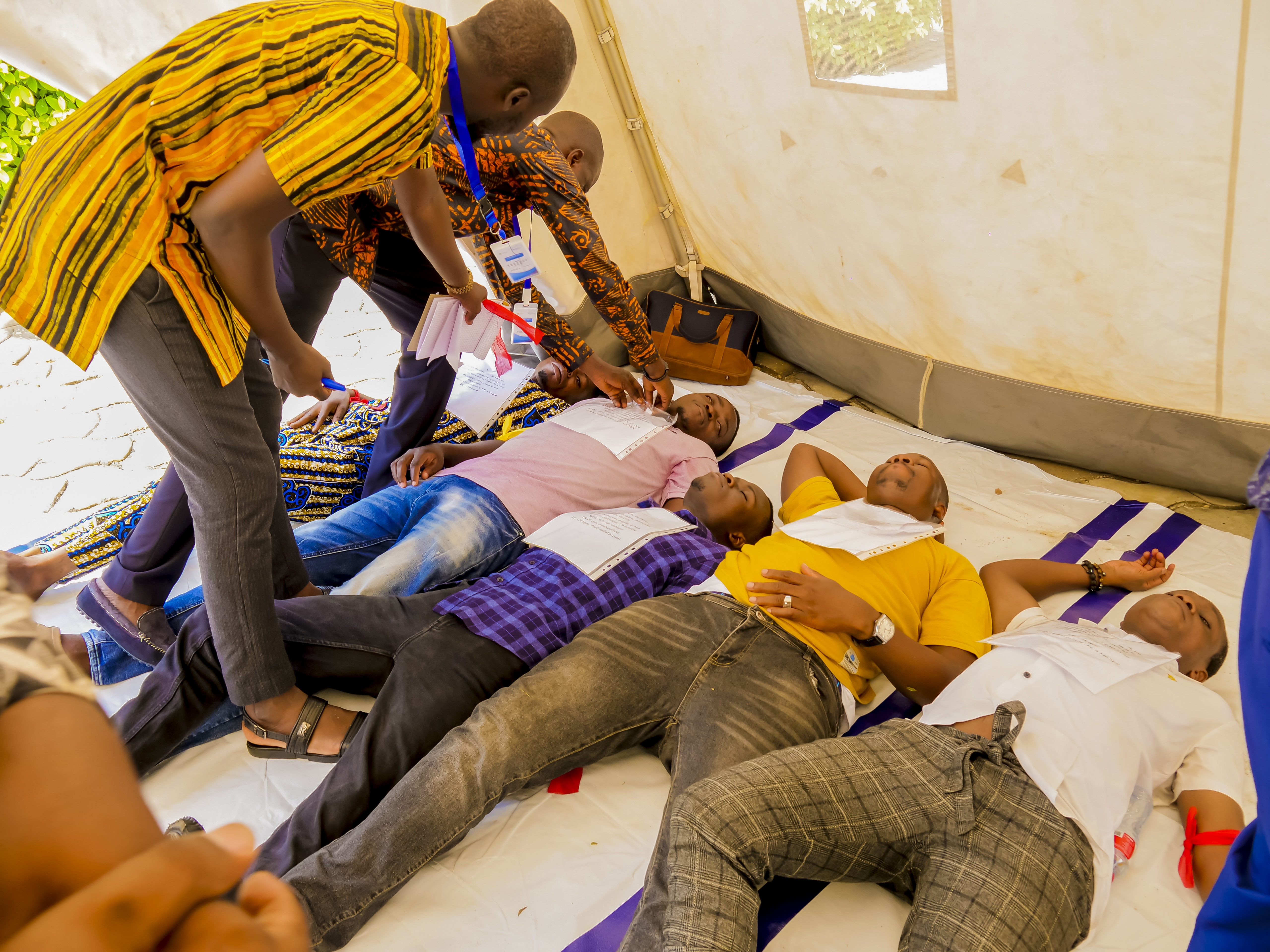 Exercice de simulation sur la gestion de l'afflux massif des grands brûlés au Bénin