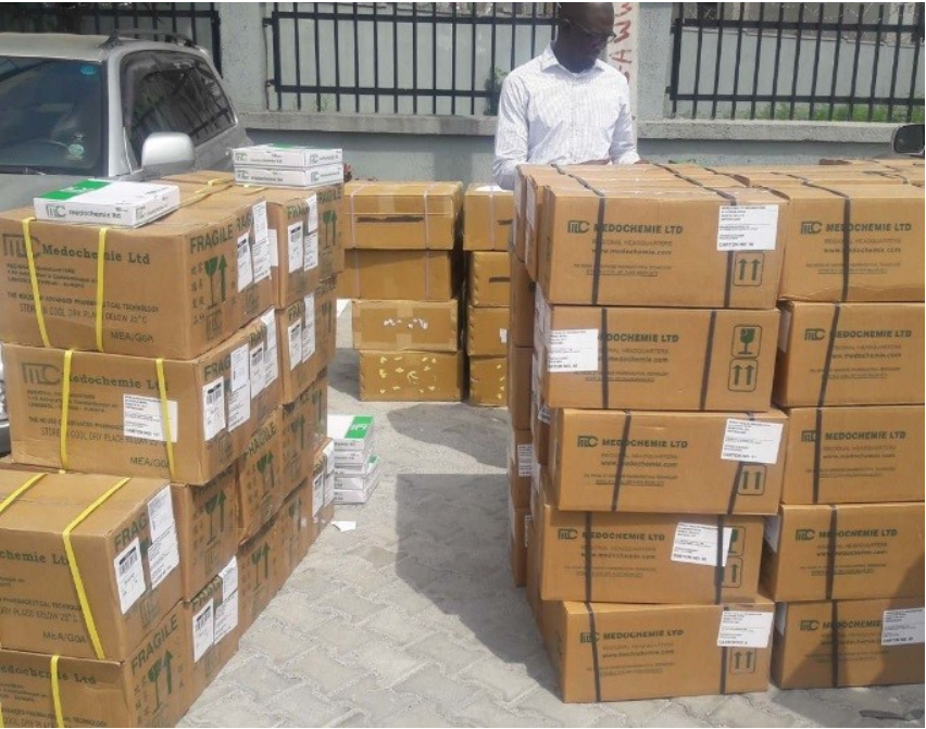 Cartons of 20, 000 Vials of 1g Ceftriaxone for treatment of 2000 Meningitis cases.