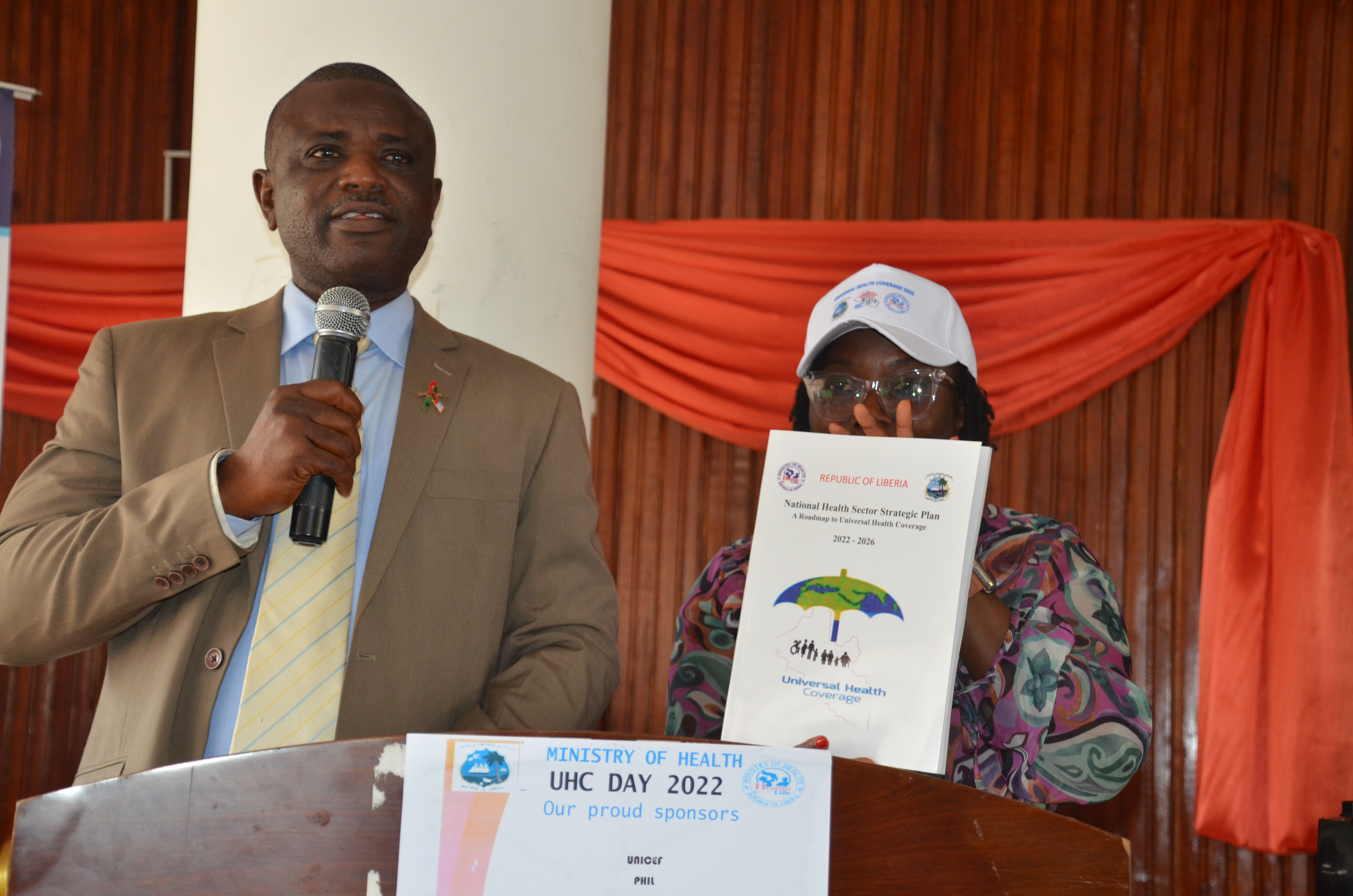 Dep Min Howard, MOH launching key policy documents during the commemoration of UHC Day 2022 