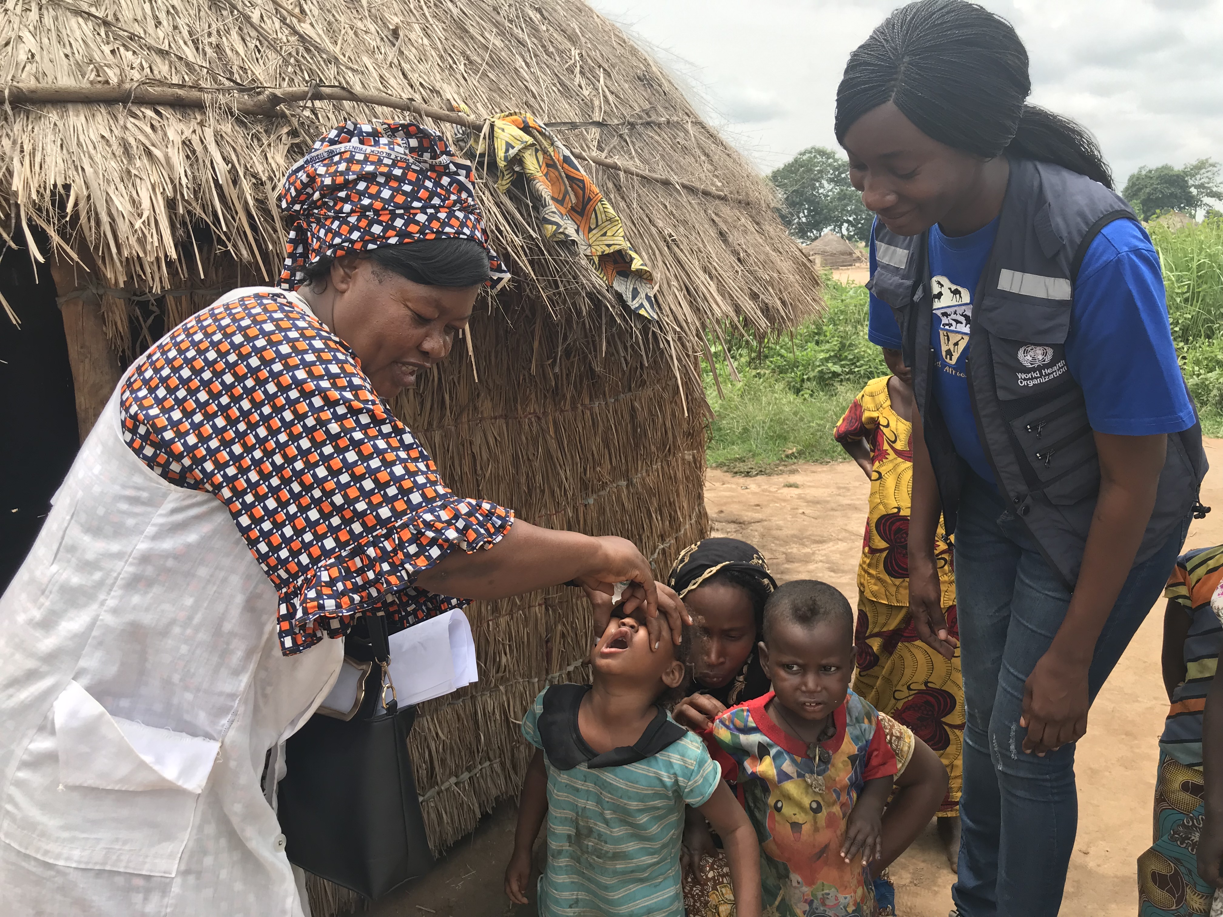 Polio ripost vaccination campaign in Bamabri-Ouaka (IDPs Site Elevage)