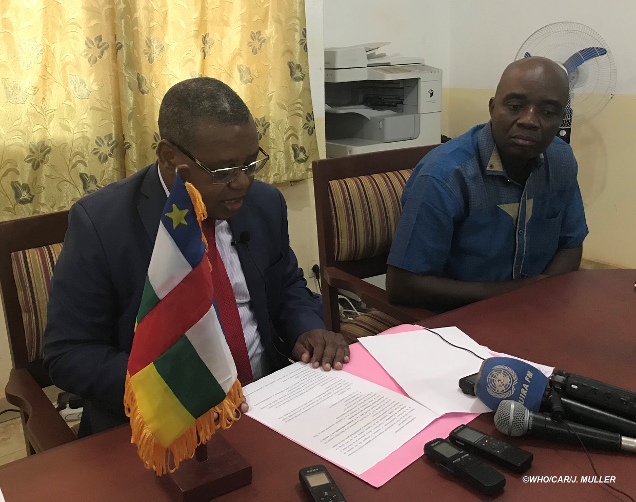 Une épidémie de rougeole à Kaga-Bandoro en Centrafrique: déclaration officielle du Ministre de la Santé et de la Population.