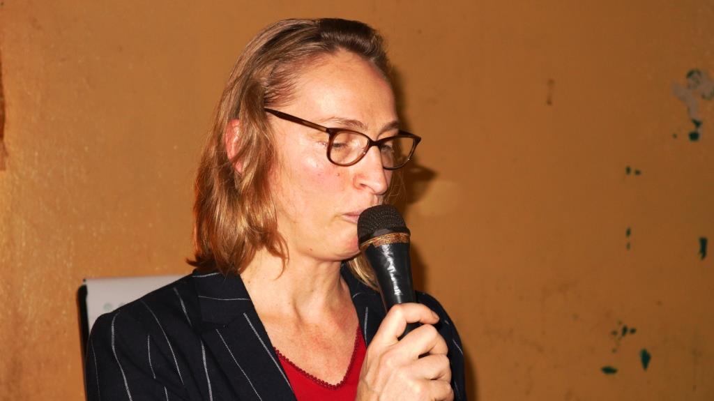 Ms. Sophie Muset, EBO-SURSY Project Lead reading a special statement from Dr. Monique Eloit, OIE Director General during the opening ceremony of the IHR-PVS National Bridging Workshop in Liberia