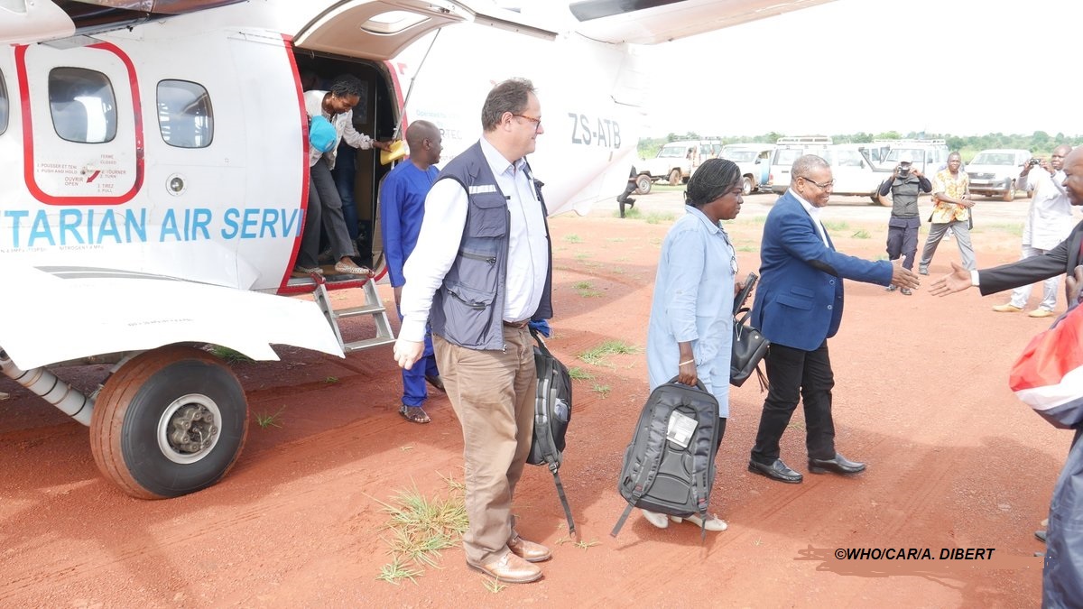 Arrivée de la mission conjointe OMS, UNICEF et du Ministère de la Santé et de la Population à Kaga-Bandoro (NANA-GRIBIZI)