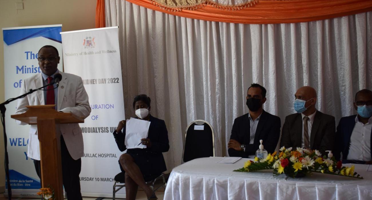 Dr L. Musango, WHO Representative saying that “creating awareness about the kidney is very crucial first to prevent kidney diseases but also to allow patients with kidney disease to live well – with less suffering possible."