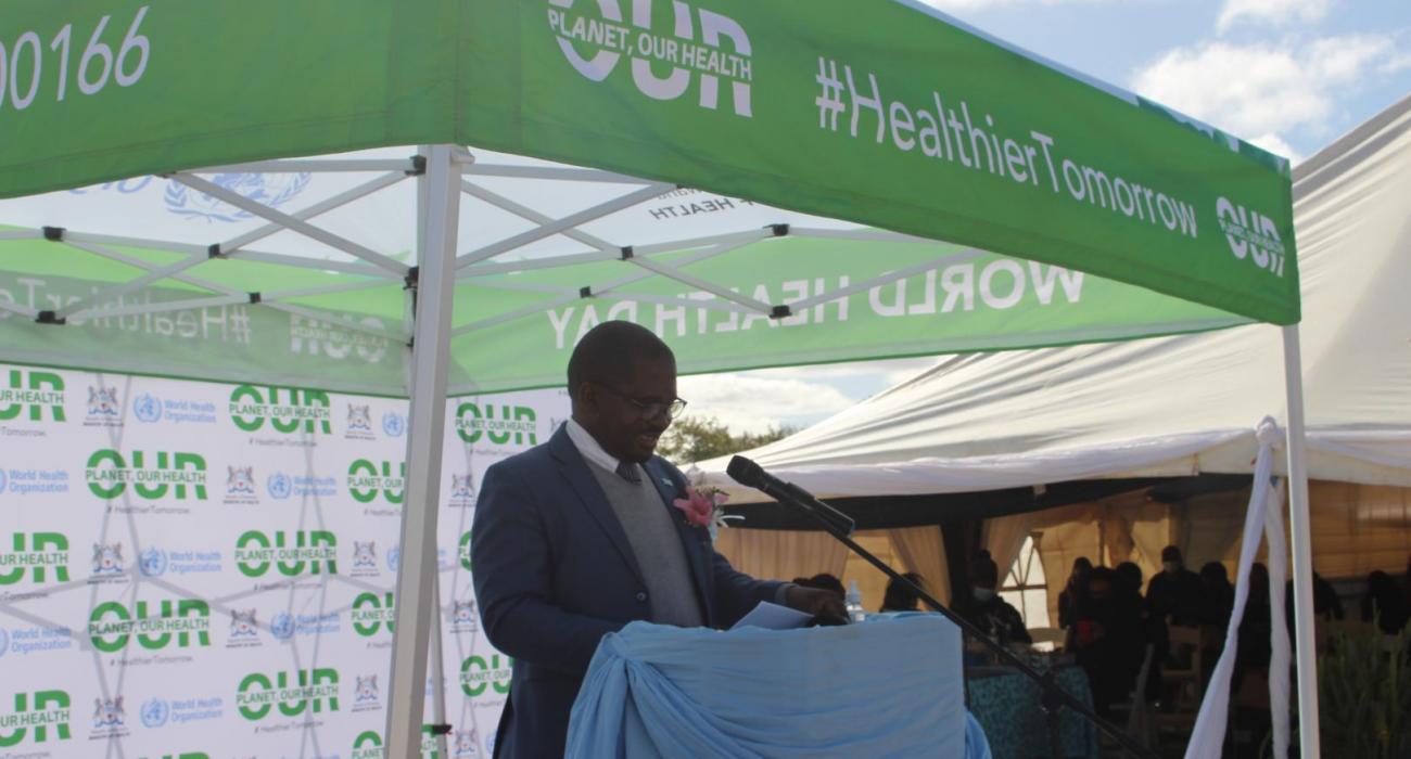 At the World Health Day commemoration, the Assistant Minister of Health Sethome Lelatisitswe expressed his concerns that the current global environmental crisis accelerates the already high rate of NCDs in Botswana