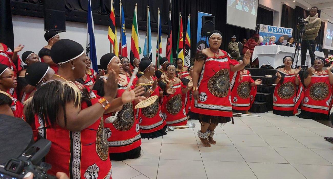 Nurses from Eswatini entertaining the crowd 