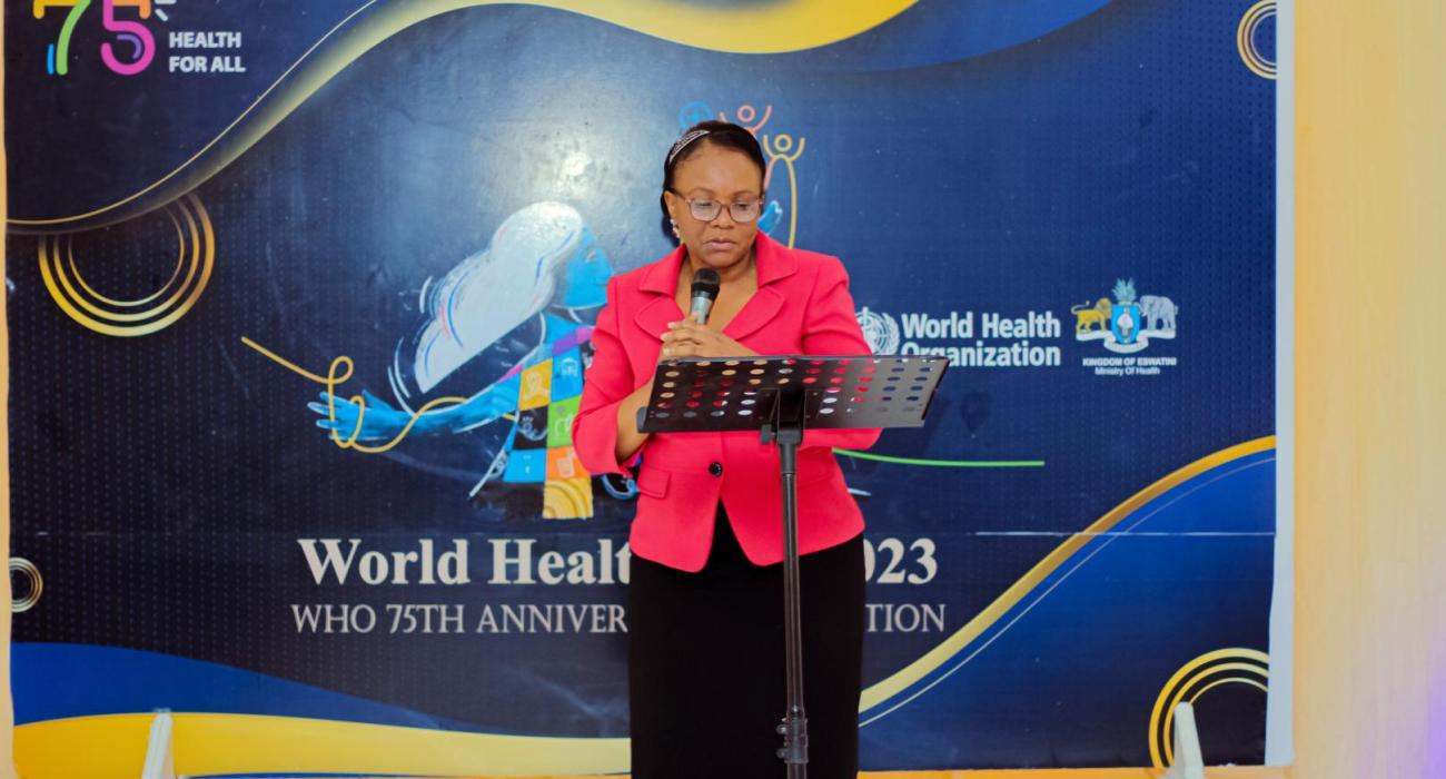 Dr Velephi Okello, Director of Health services Ministry of Health, is one of Eswatini policy makers who has pushed for better policies in the HIV/AIDS sphere. (Pictured during 2023 WHO@75 celebrations)