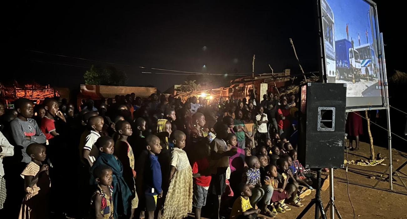 Creating public awareness in market places through cinemas