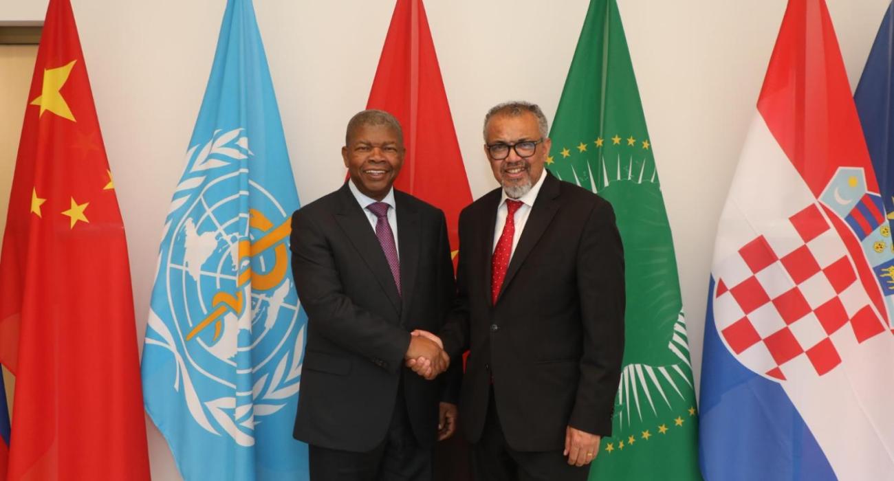 João Lourenço with Dr Tedros of WHO