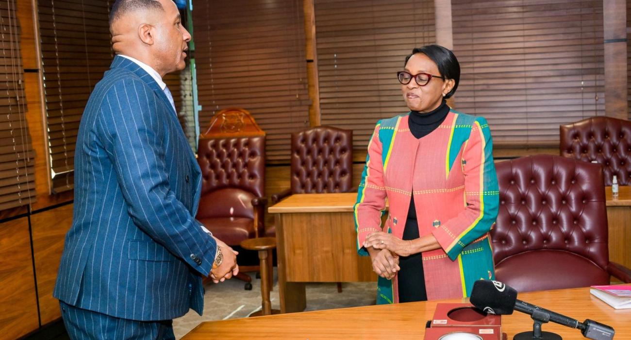 Former WHO Regional Director, Dr. Matshidiso Moeti bids farewell to President Duma Boko