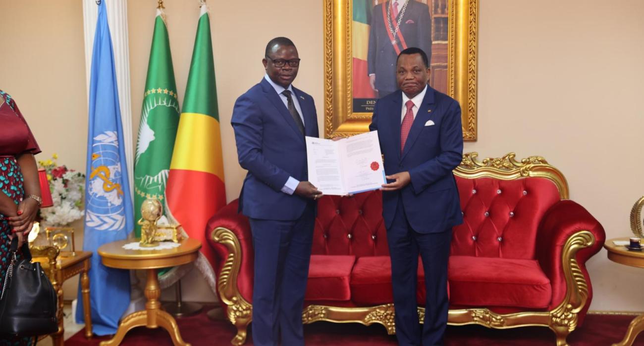 Le nouveau Représentant de l’OMS au Congo présente ses lettres de créance au Ministre des Affaires Étrangères, de la Francophonie et des Congolais de l’Étranger