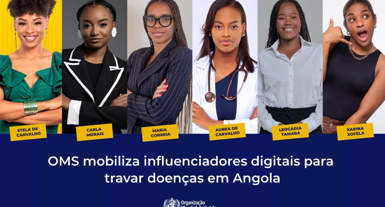 OMS mobiliza influenciadores digitais para travar doenças em Angola
