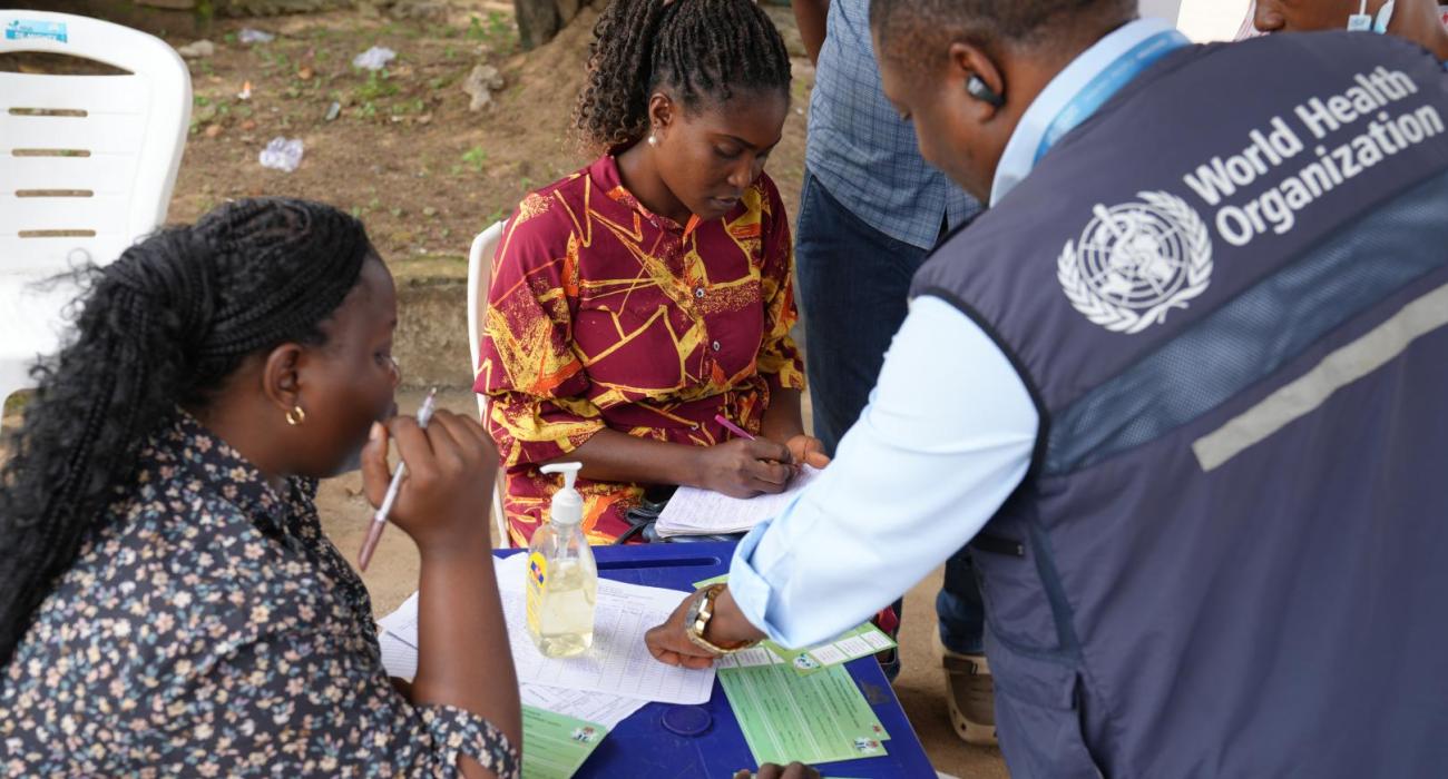 WHO personnel supporting the vaccination campaign