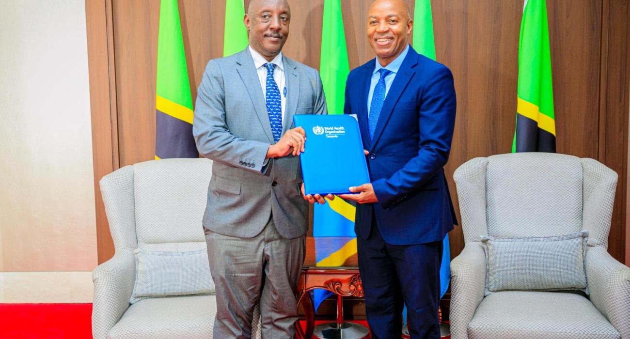WHO Tanzania Representative, Dr. Alex Gasasira, Presents Credentials to the Ministry of Foreign Affairs and East African Cooperation