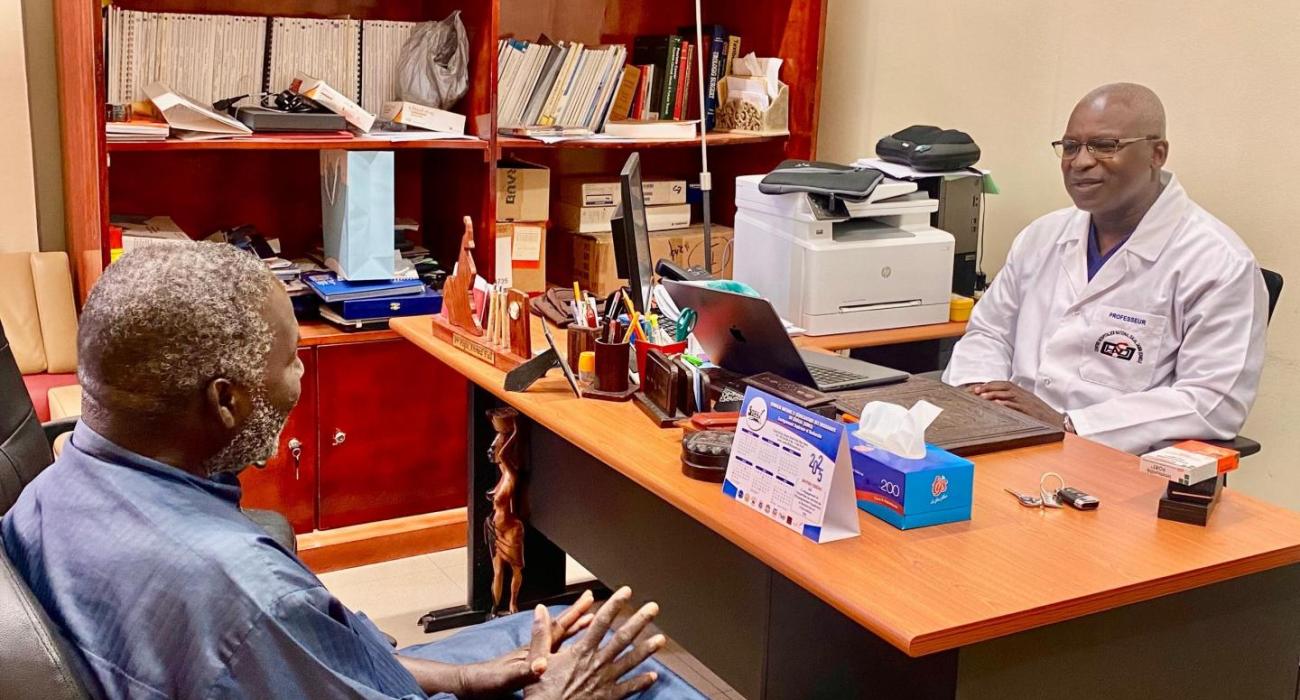 Professor Fall at work 