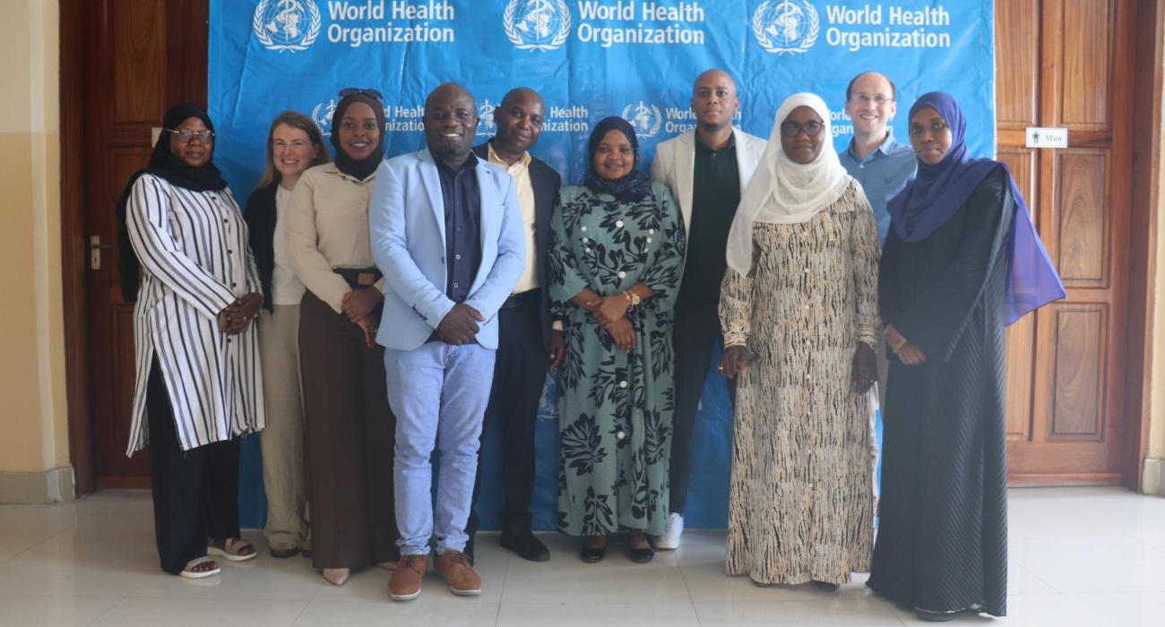 WHO Tanzania AMR and Ministry of Health Zanzaibar teams during  AMR surveillance and reporting  