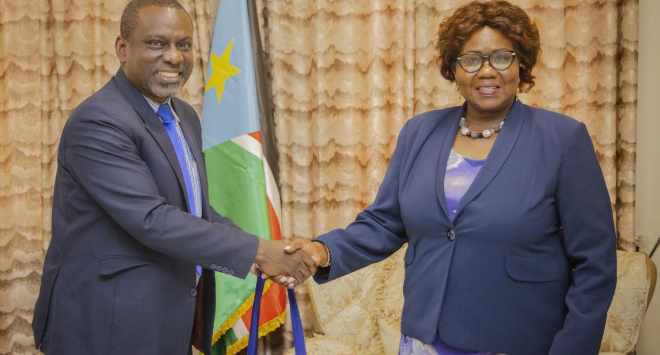 Dr Karamagi Visit to Josephine Lagu Vice President for Service Cluster