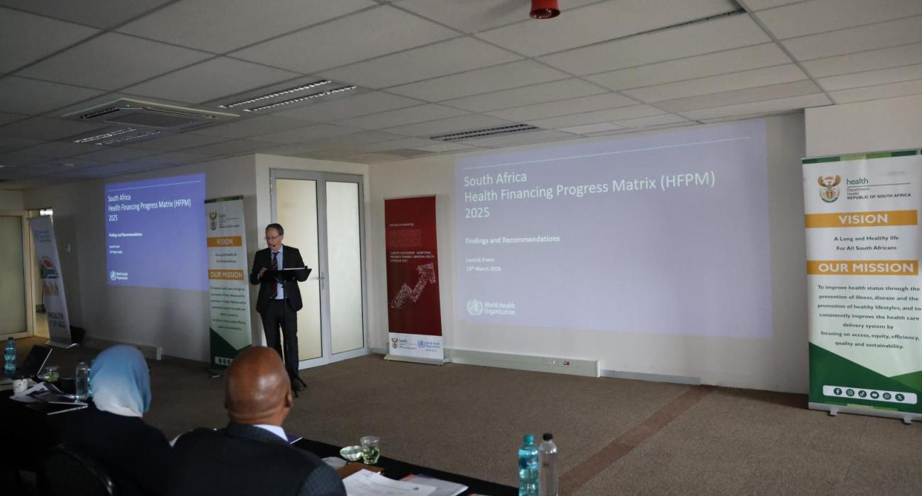 Dr Matthew Jowett, Unit Head for Governance, Policy and Financing at WHO HQ provides overview of the South Africa HFPM report