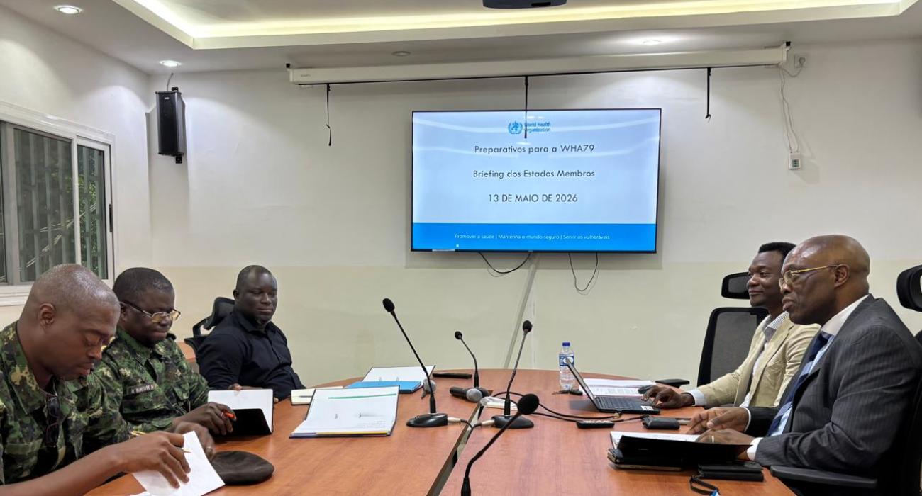 Representatives from WHO and the Ministry of Public Health during preparatory discussions for WHA79.