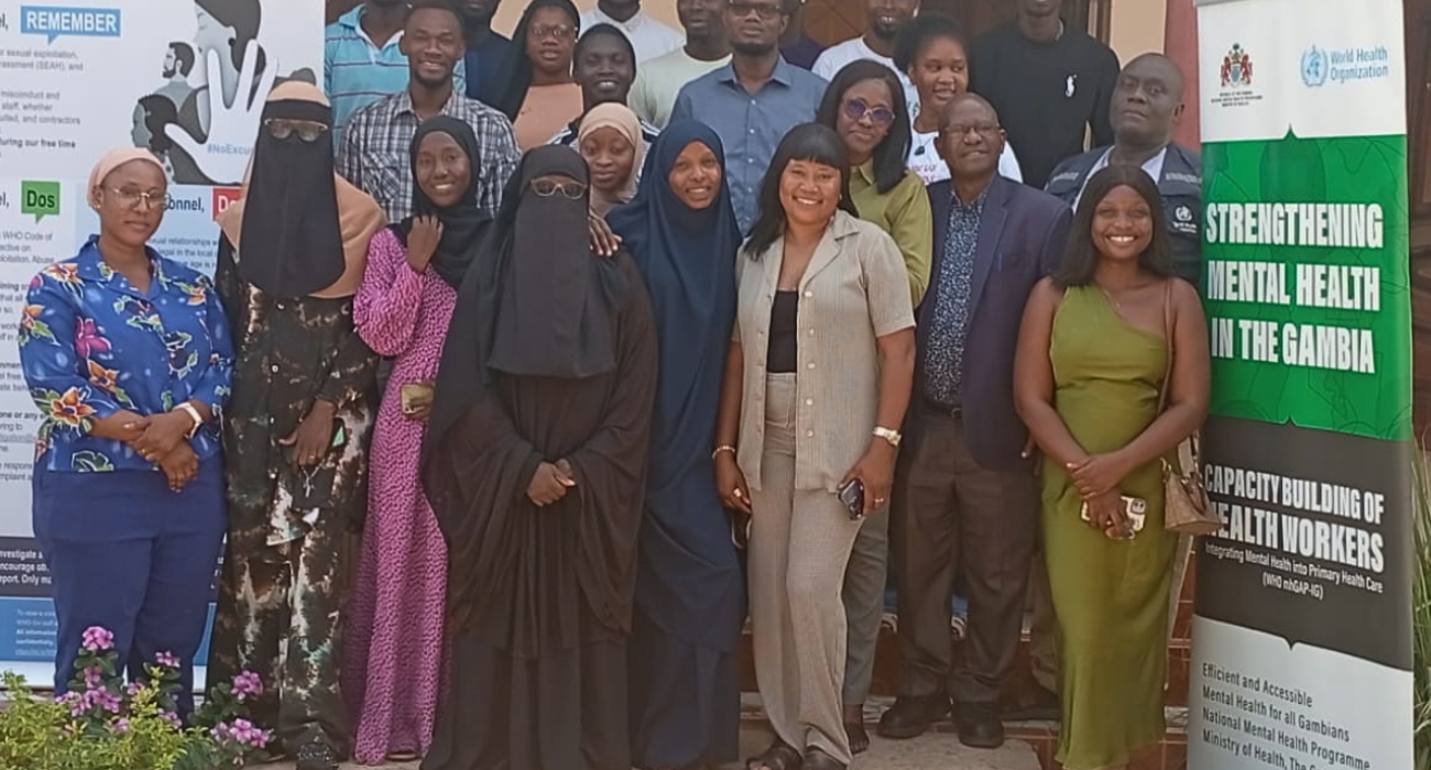 Healthcare workers from across The Gambia attend WHO-supported training to expand access to mental health care.