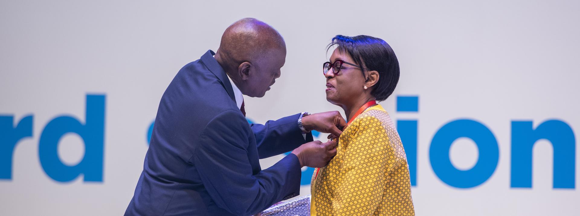 Dr Matshidiso Moeti receives Botswana’s Presidential Order for Meritorious Service Award