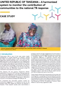 Monitoring the contribution of communities to the national TB response in Tanzania