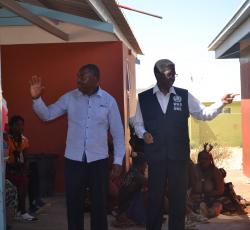 The WR and the Health Regional Director in front of the Opuwo clinic