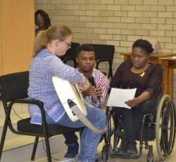 Students from the Department of Social Work performed a beautiful song at the public lecture on World Mental Health Day